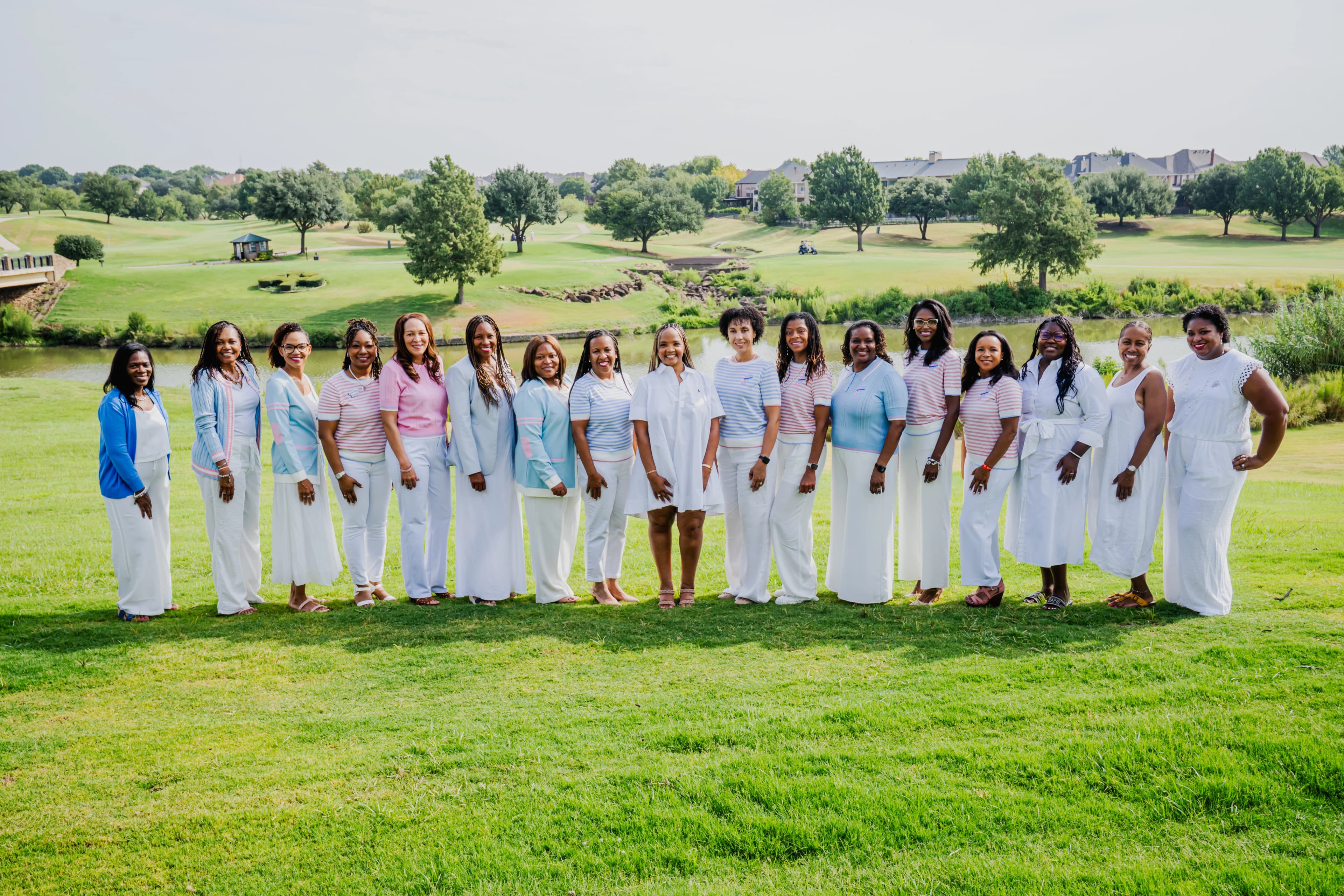Executive Board of Jack and Jill of America, Dallas Chapter, posing outdoors